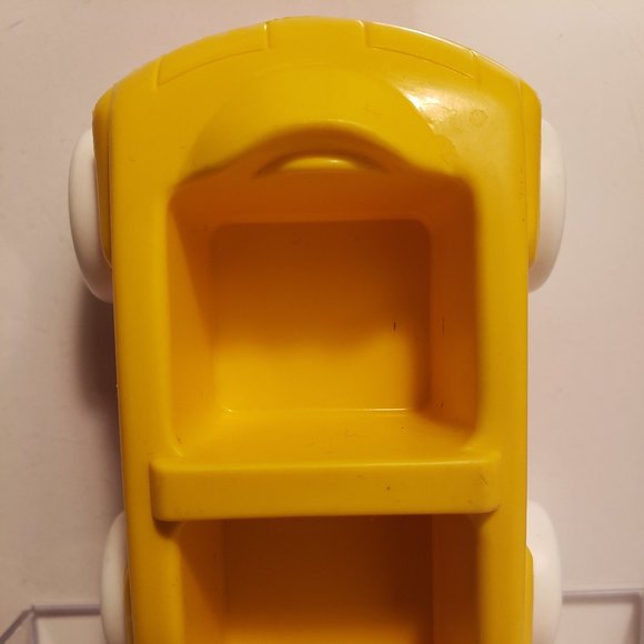 1981 CBS INC. YELLOW and RED CAR WHITE WHEELS - SESAME STREET TOY - TRUE VINTAGE - Picture 6 of 11